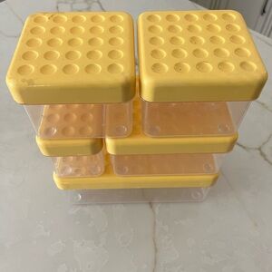 PM011826 Yellow and Clear Stackable Storage Containers